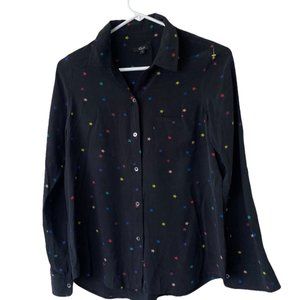 Rails Kate Stars shirt, 100% silk, size Small